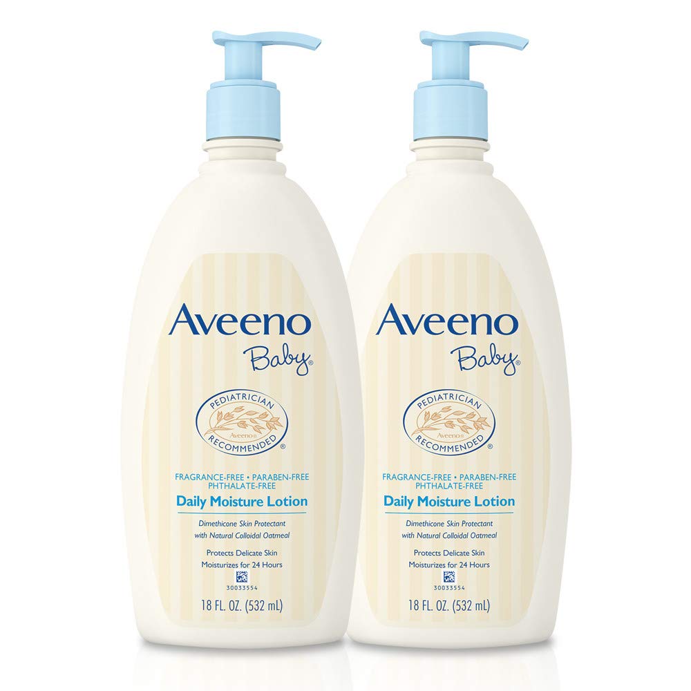 Aveeno Baby Ενυδατική Κρέμα για Καθημερινή Χρήση με Βρώμη & Διμεθικόνη Χωρίς Άρωμα 532 ml, Διπλή Συσκευασία