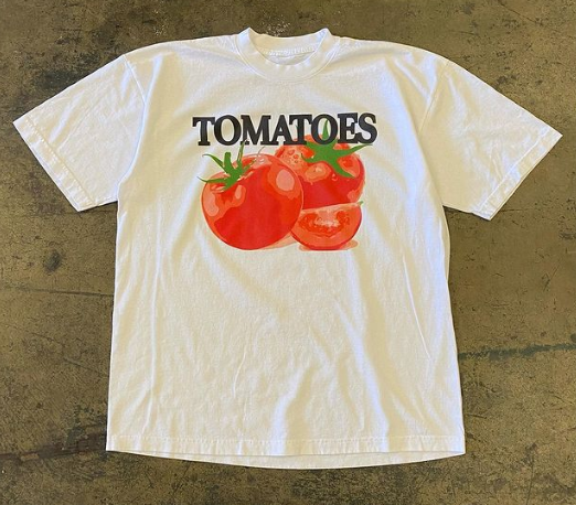 Food Print Retro Harajuku Oversized T-Shirt (One Piece)