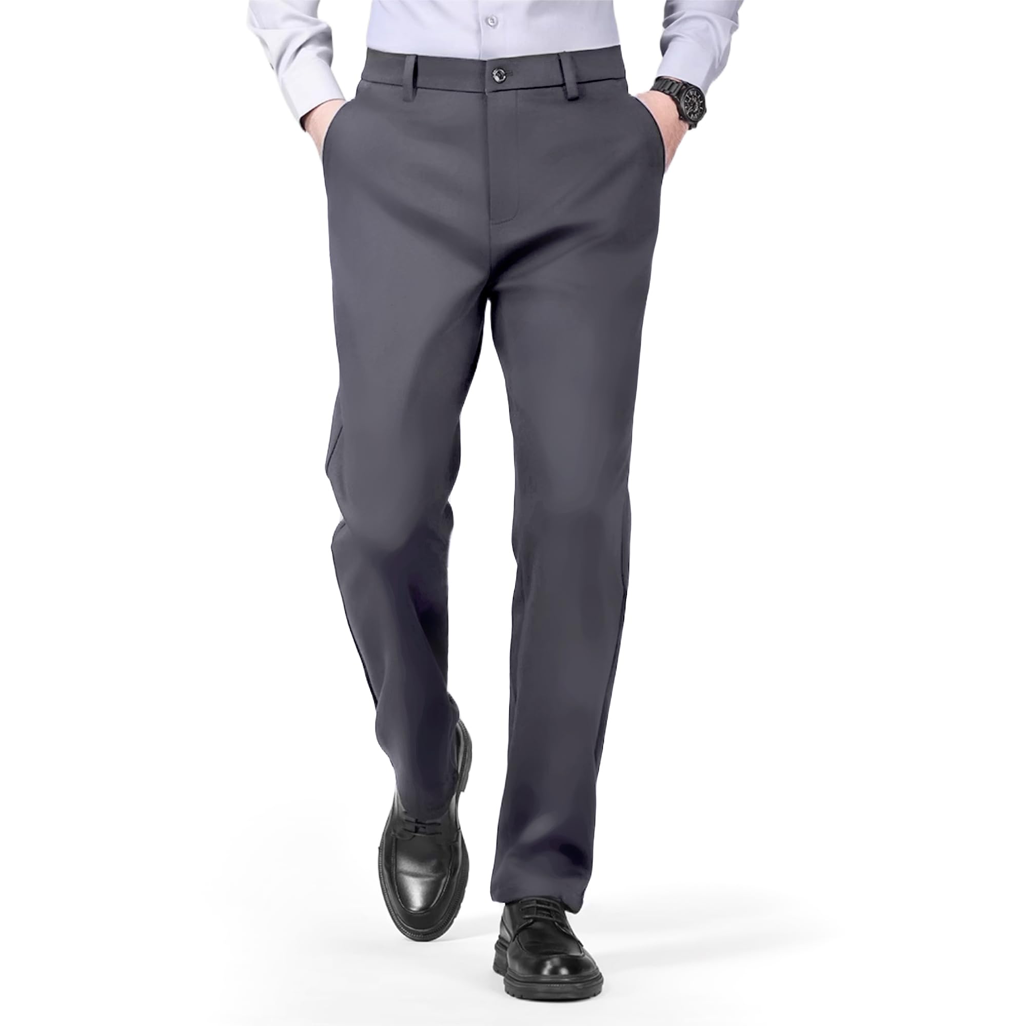 Fliwos Slimastrouser Mens Stretch Dress Pants Mens Casual Classic Fit Golf Work Suit Pants Lightweight Flat Front Pants