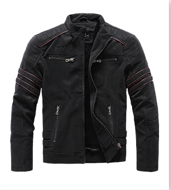 Custom Men's Fall Winter Motorcycle Jacket - Plus Size