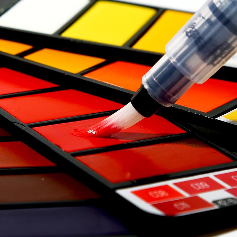 18-Color Solid Watercolor Paint Set for Beginners