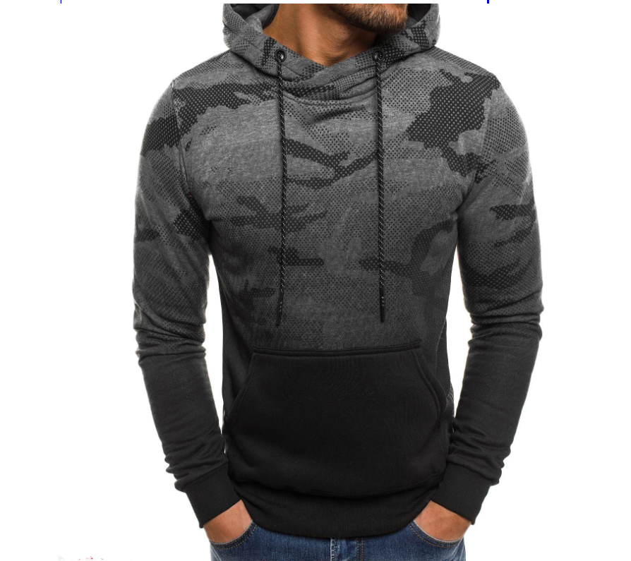 Camo Hoodie Sweatshirt with Hood