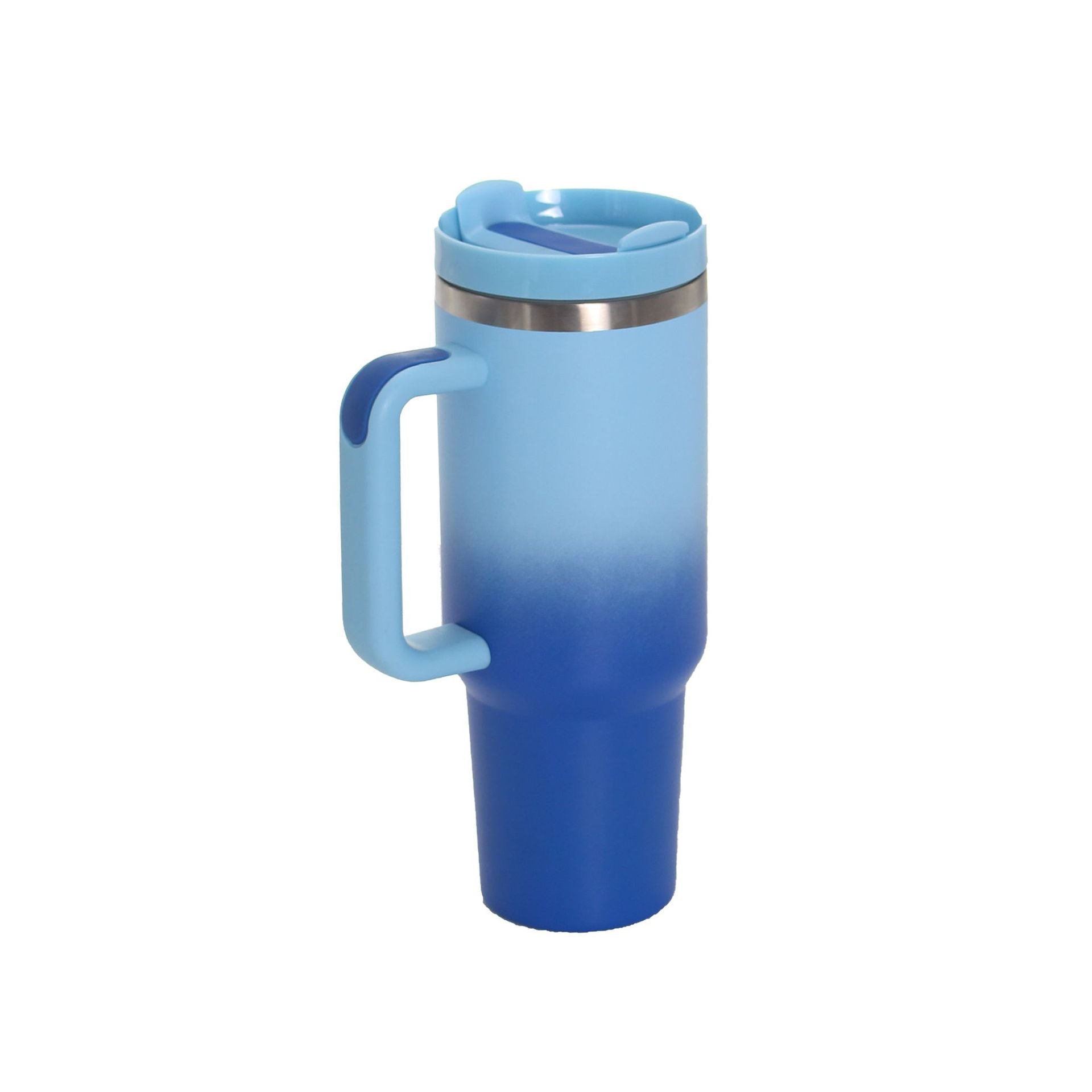 40oz Stainless Steel Travel Mug with Straw & Handle