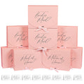 WLUSEAXI 8Pack Bridesmaid Proposal Box with 8Pack Bridesmaid Cards Matron of Honor Proposal Gift Box Maid of Honor Box Will You be My Bridesmaid Box for Bridesmaids Gifts (Pink)