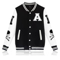 babyhealthy Ανδρικό Μπουφάν Varsity Jacket με στάμπα Γραμμάτων, Casual Στενή Εφαρμογή Μπέιζμπολ Μπόμπερ Μπουφάν με Κουμπιά letterman jacket