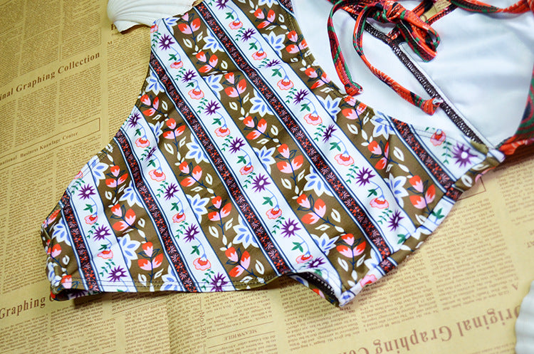 Women's Printed Bikini and One-Piece Swimsuit Set