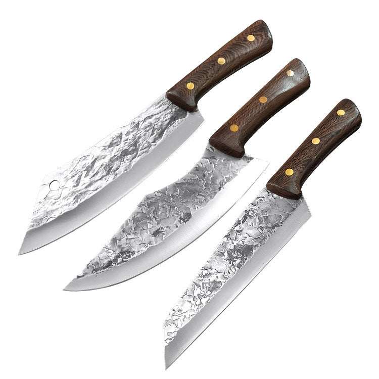 Forged Hammered Multi-Use Butcher Knife in Stainless Steel