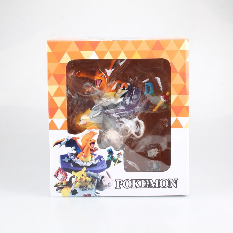 Pokémon GBA Game Console with Pikachu & Charizard Figures
