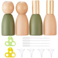 Qeuly 10ml Glass Roller Bottles for Essential Oils 4 Pack Essential Oils Roller Bottles Roll on Bottles with Stainless Steel Roller Balls Empty Rollerball Bottles for Aromatherapy Perfumes