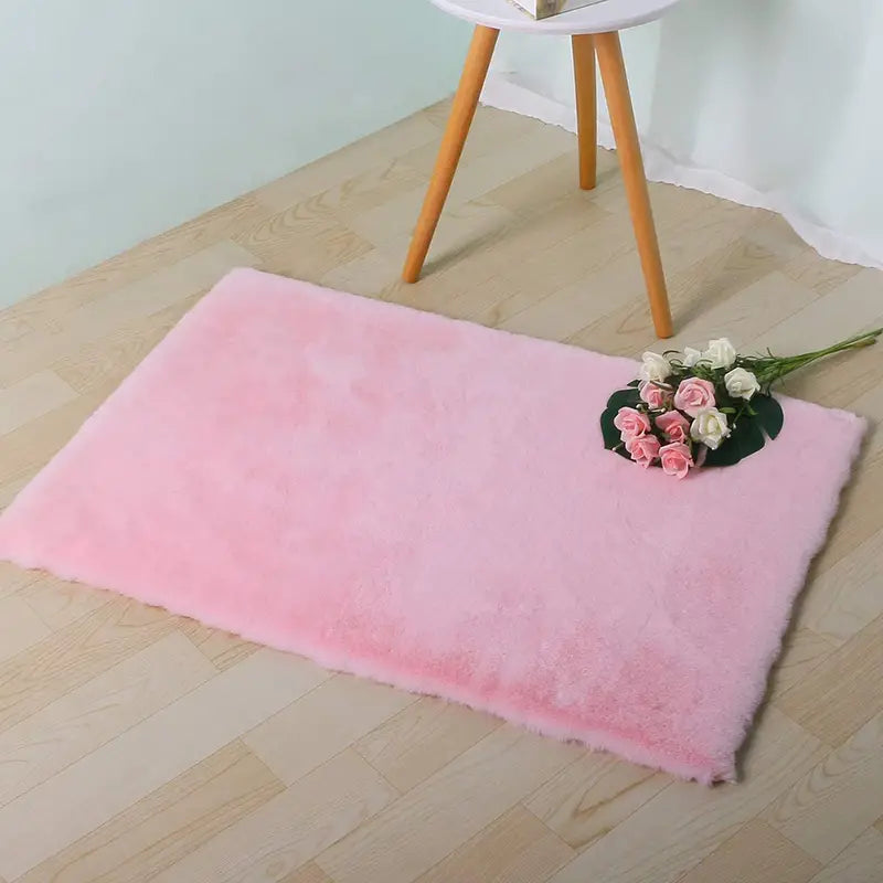 Simple Plush Area Rug for Living Room and Bedroom