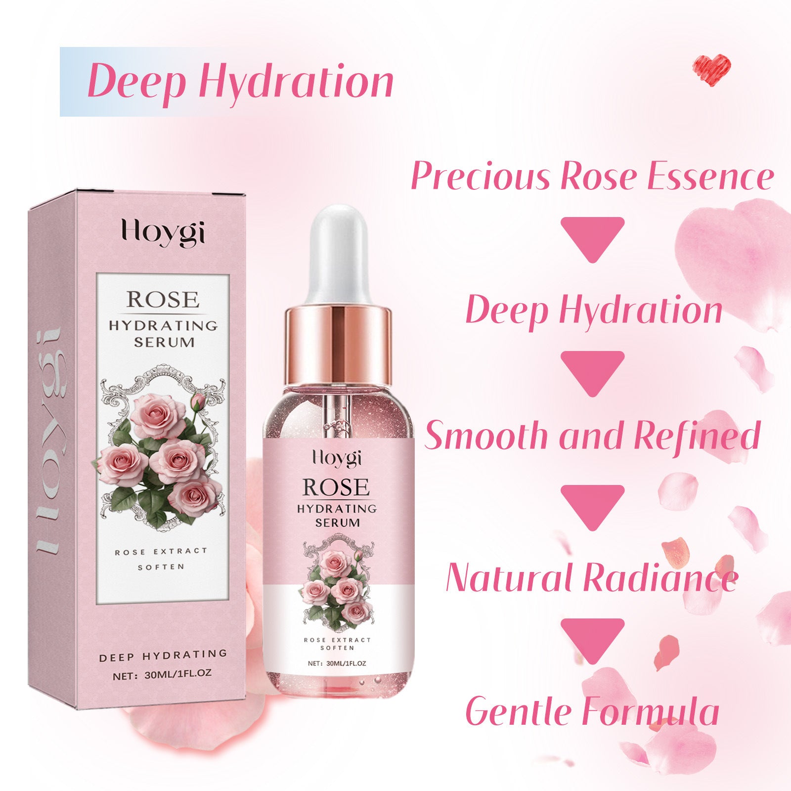 Hoygi Rose Hydrating Essence with Aloe Vera for Skin