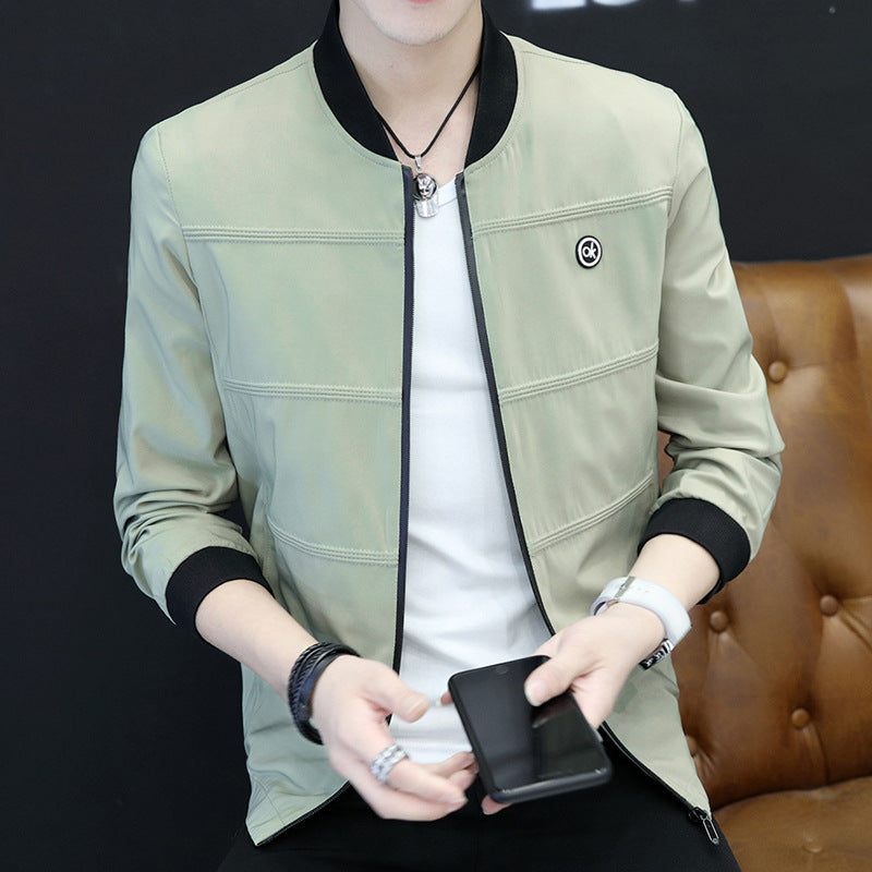 Men's Slim Fit Casual Baseball Jacket - Lightweight