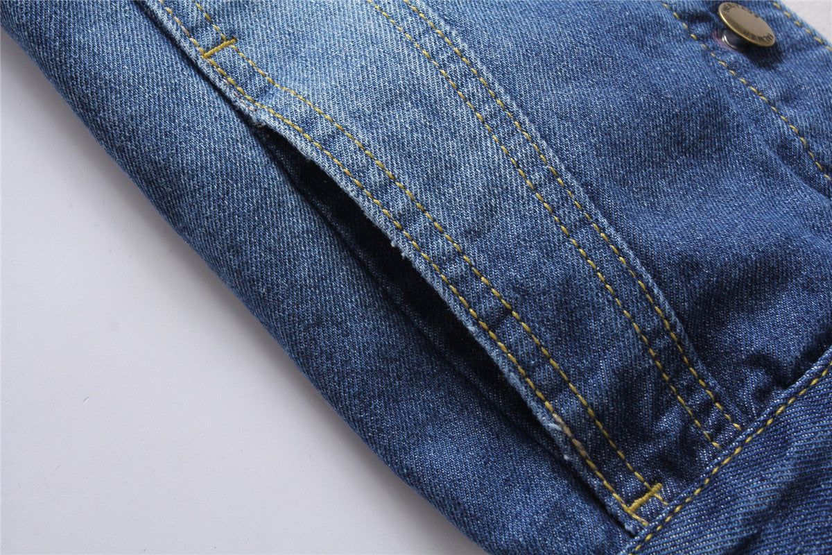 2020 Men's Slim Fit Denim Jacket for Fall Fashion
