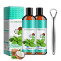 2PCS Coconut Pulling OilCoconut Pulling Oil for TeethOil Pulling Coconut Oil Mouthwash with Tongue ScraperCoconut Oil Pulling for Oral Care Fresh Breath Healthy Gums