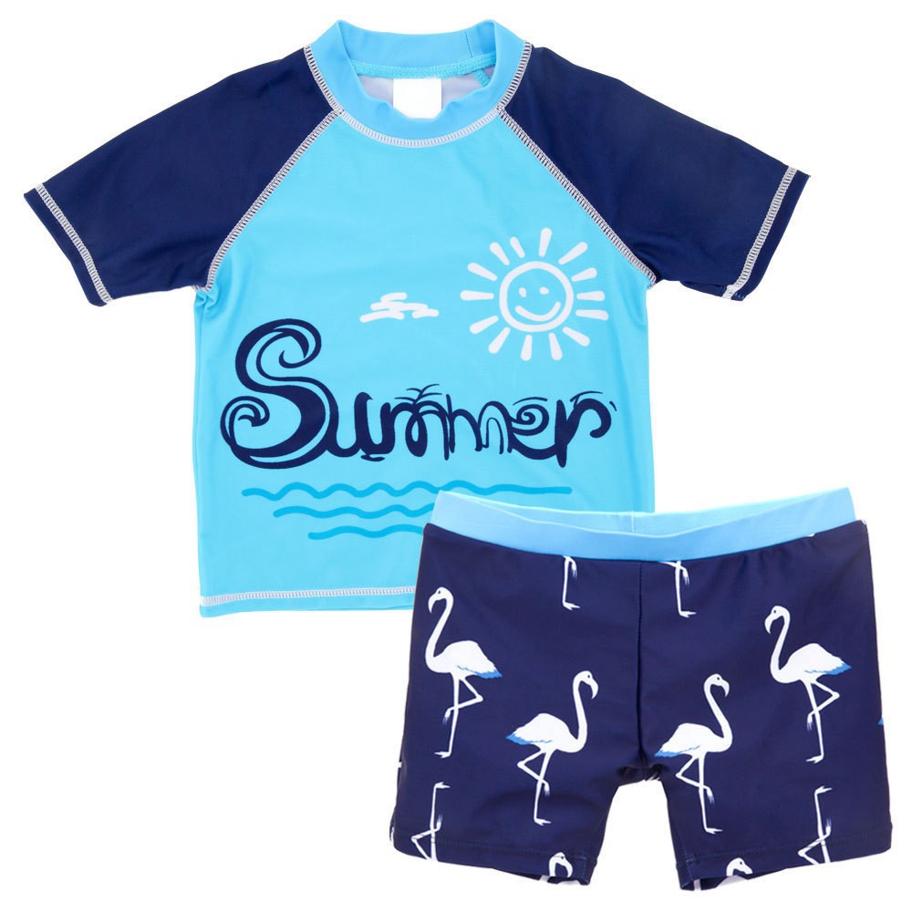 Boys' Cartoon Sun Protection One-Piece Swimsuit