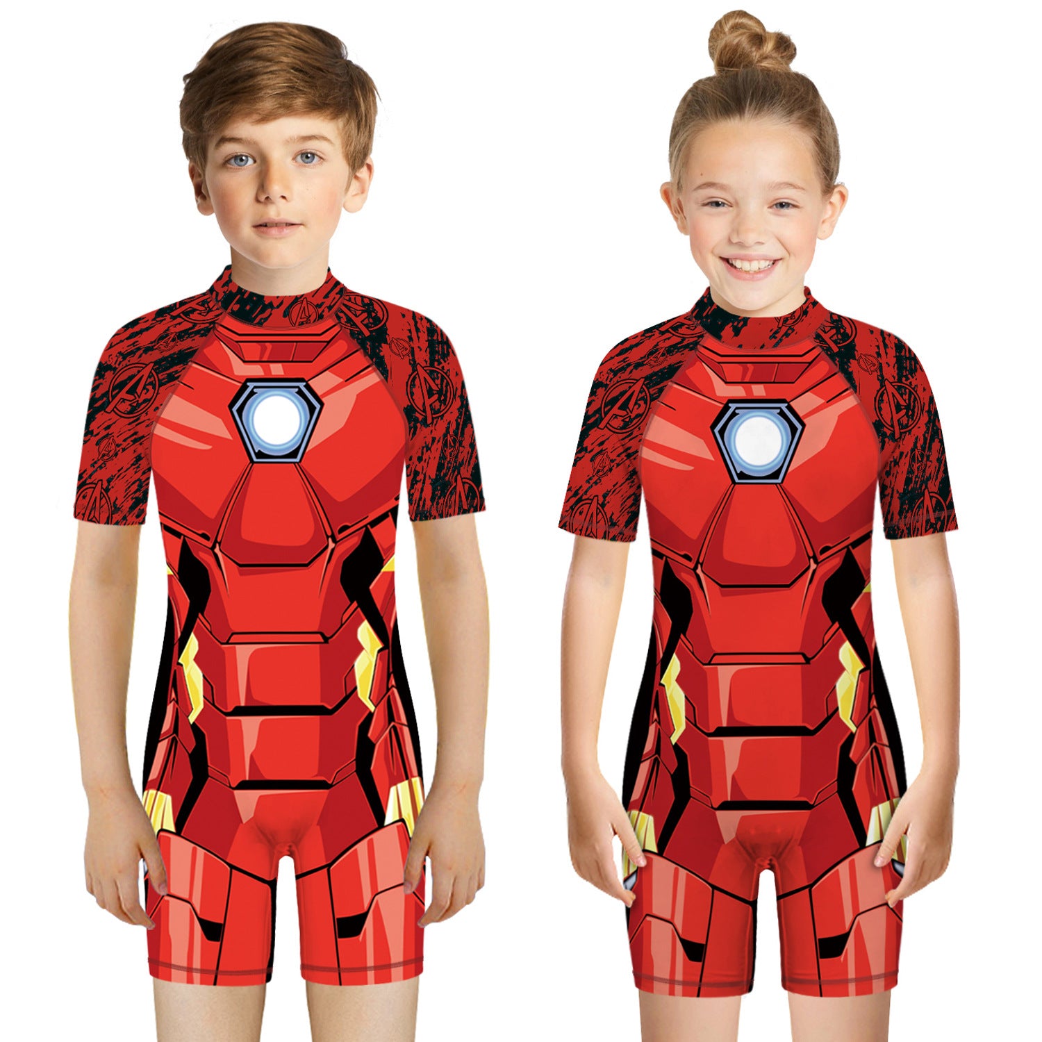 Children's Dazzling Hero Print Swimsuit (One-Piece)