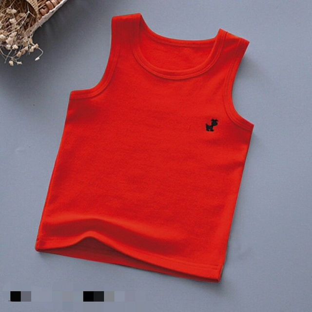 Girls' Graphic Cotton T-Shirt Summer Sleeveless Top