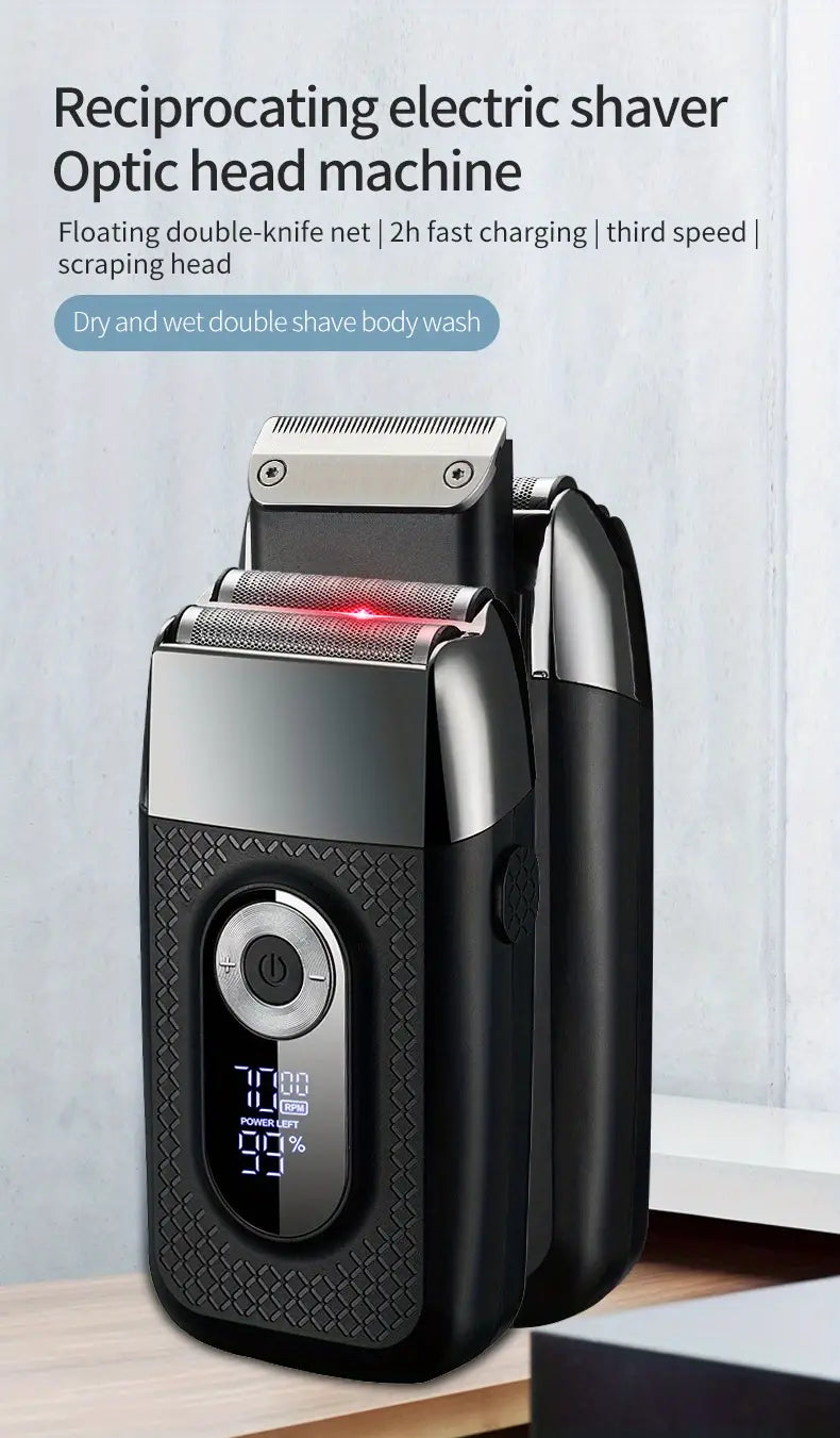 2 in 1 Electric Head Shaver and Beard Trimmer for Men