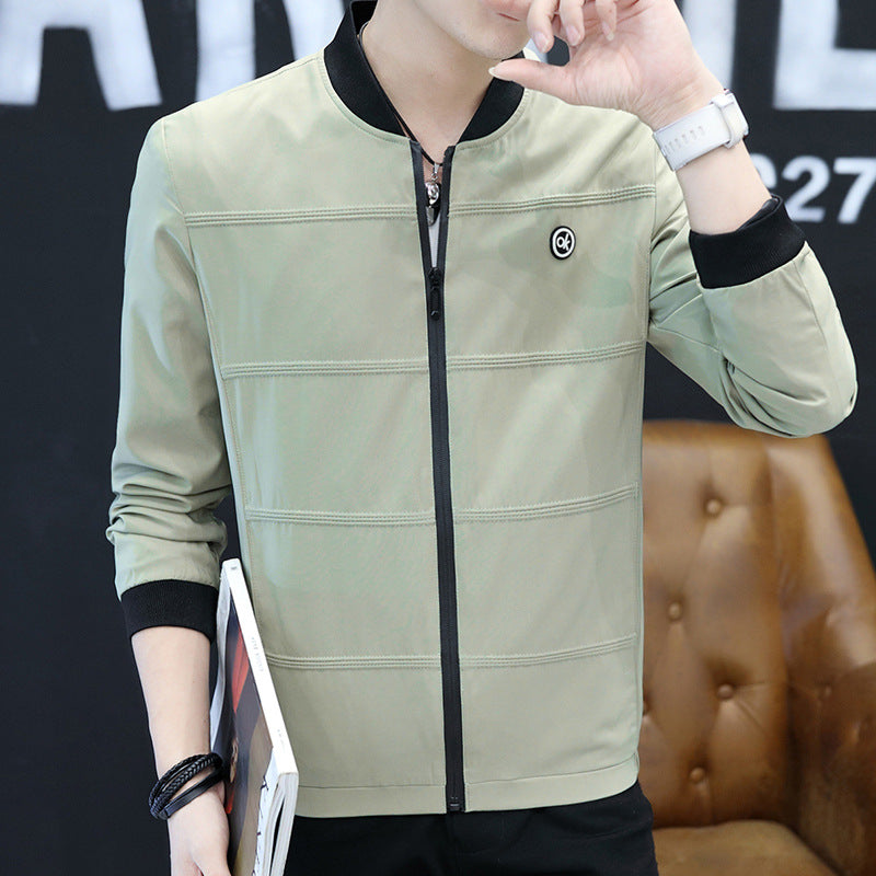Men's Slim Fit Casual Baseball Jacket - Lightweight