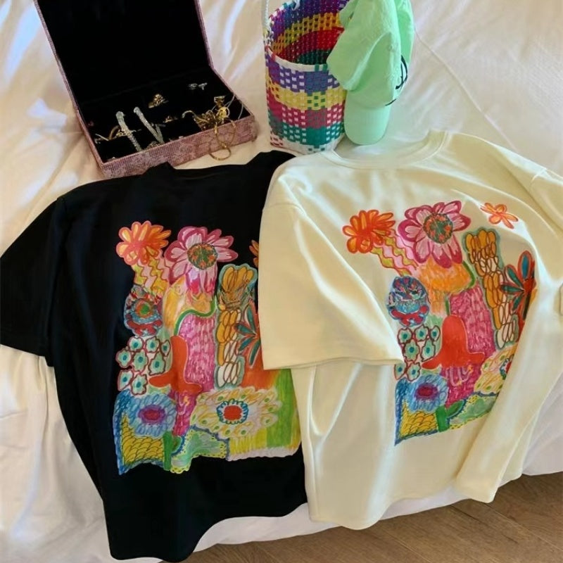 Oversized Graphic T-shirt for Women - Summer 2024 Design