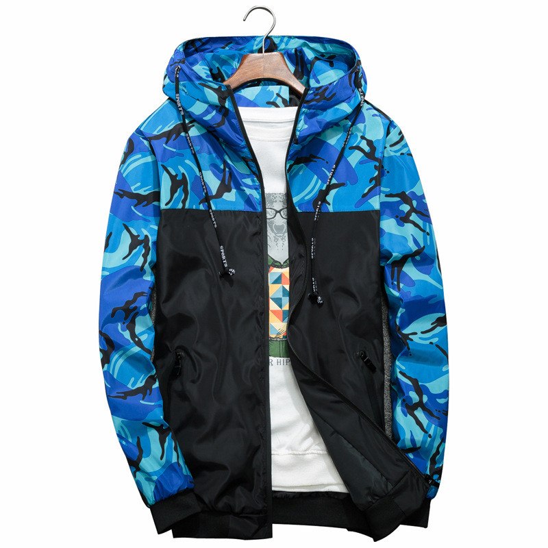 Men's Casual Slim Fit Camouflage Jacket for Spring/Fall