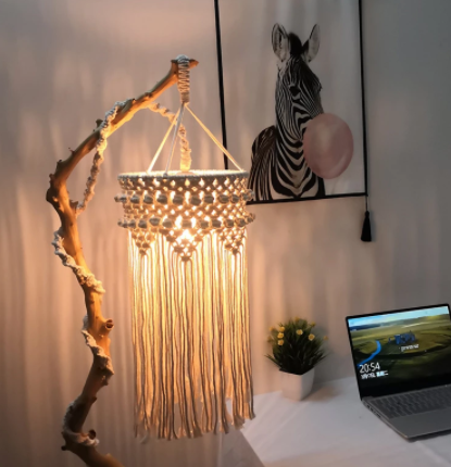 Bohemian Handmade Woven Pendant for Nordic Decor