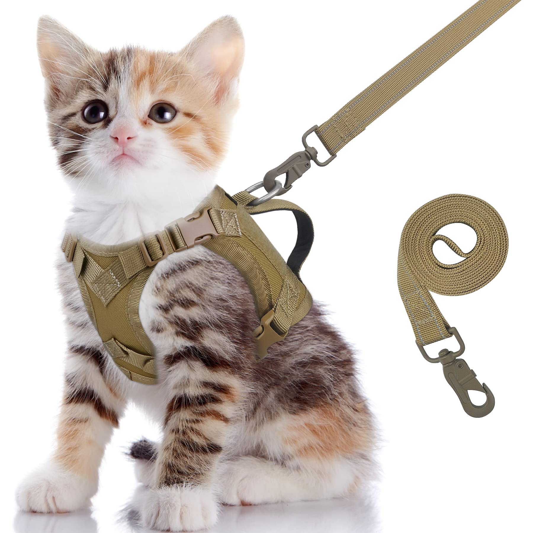 Tactical Dog Harness Pet Vest No Pull Adjustable Training Hunting Walking Adjustable Dog Harness Vest Military Service Vest for Working Vest Adjustable Military XX-Small