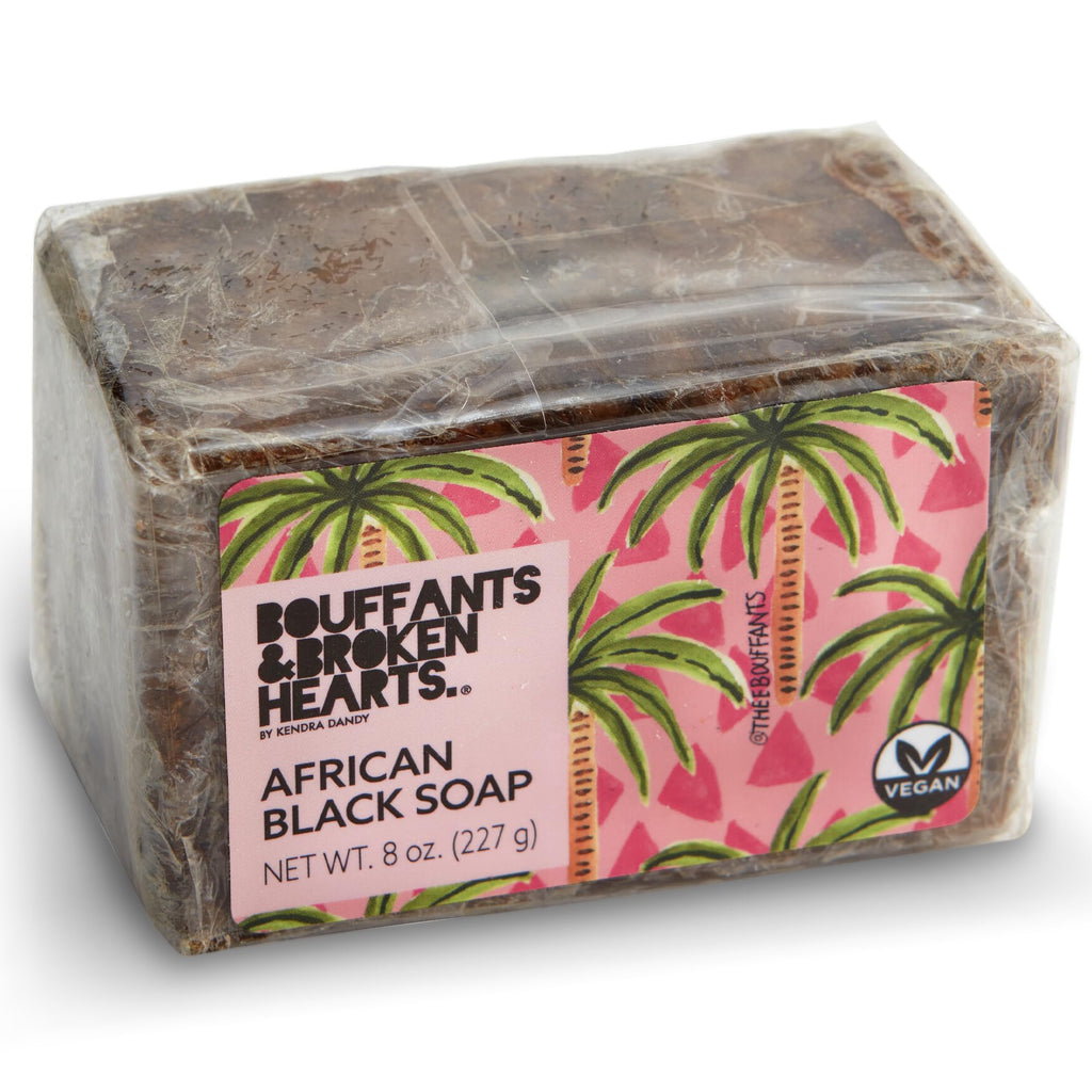 Ashanti Naturals Authentic African Black Soap Bar | Cleansing and Nourishing Black African Soap Bar| Acne Bar Soap with Shea Butter and Coconut Oil (8oz)