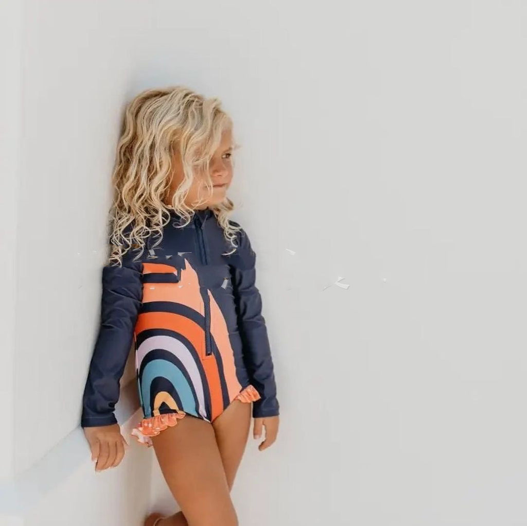 Children's Long Sleeve Sun Protection Surf Suit Overall