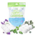 Tub Works® Vapor Bath Bombs for Toddlers & Kids 12 Pack | Natural Essential Oils for Aromatherapy | Calming Eucalyptus Bath Bomb with Lavender & Menthol for Cold Flu & Congestion Relief
