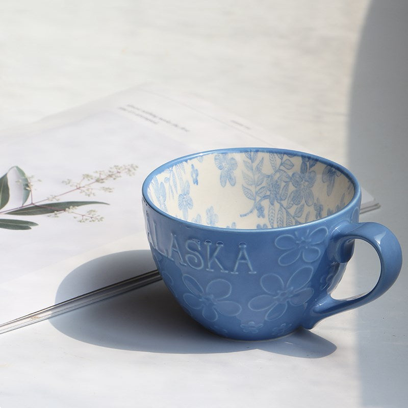 Creative Hand-Painted Ceramic Mug for Breakfast