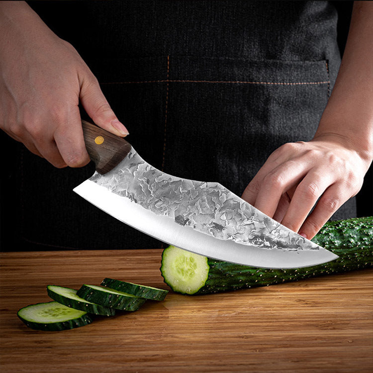 Forged Hammered Multi-Use Butcher Knife in Stainless Steel