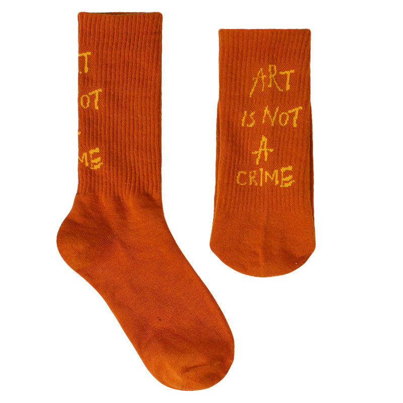 Casual Ladies' Letter Print Socks