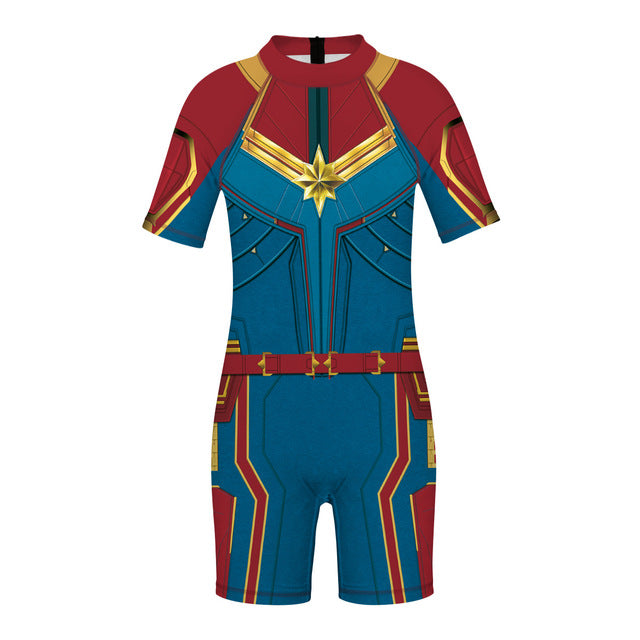 Children's Dazzling Hero Print Swimsuit (One-Piece)