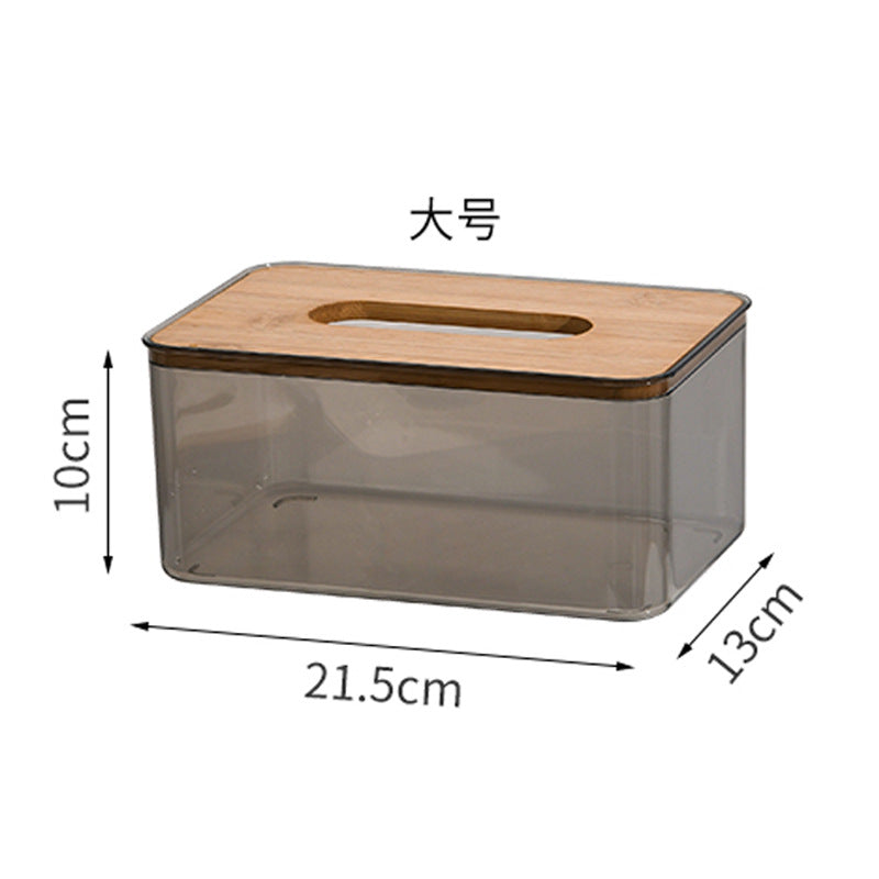 Nordic Minimalist Transparent Tissue Box for Home Use