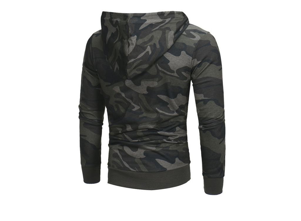 Camo Hoodie Sweatshirt with Hood