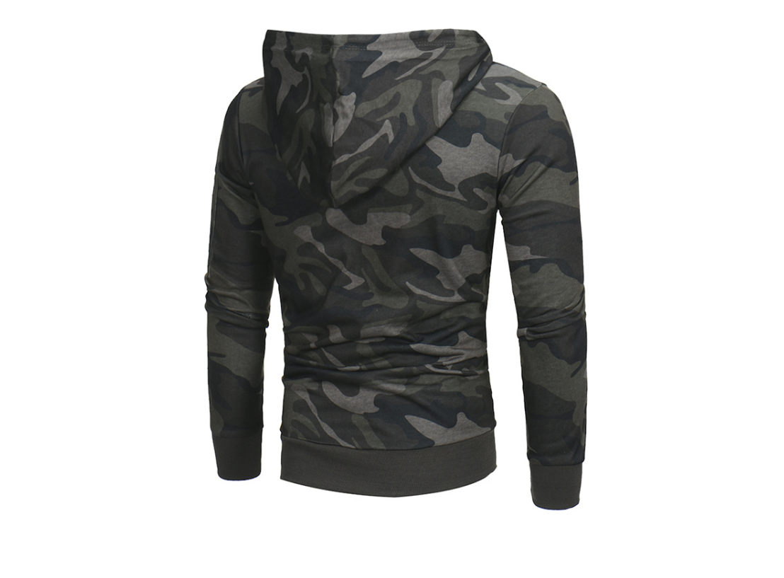 Camo Hoodie Sweatshirt with Hood