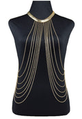 Metallic Serpent Chain Body Chain with Tassels