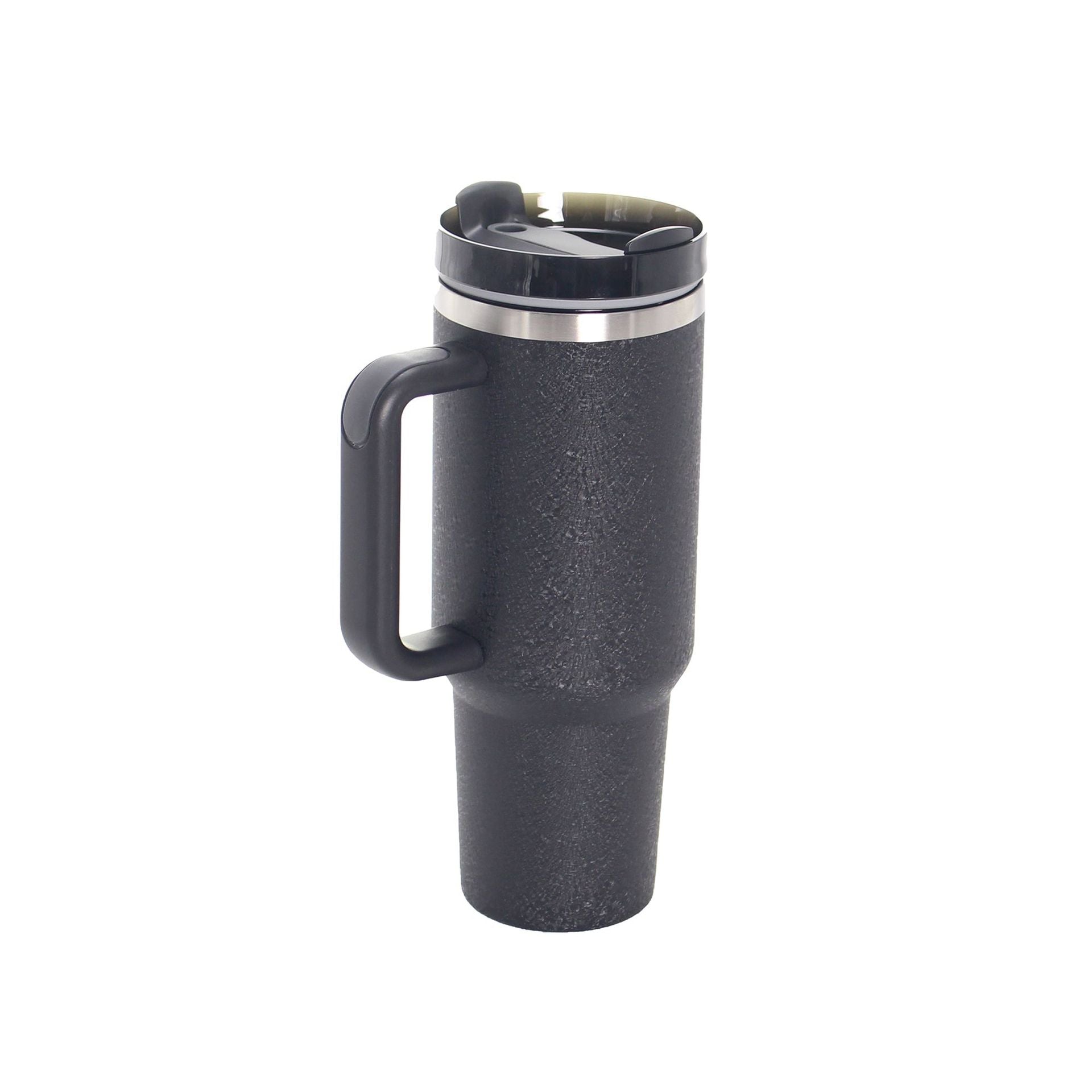 40oz Stainless Steel Travel Mug with Straw & Handle