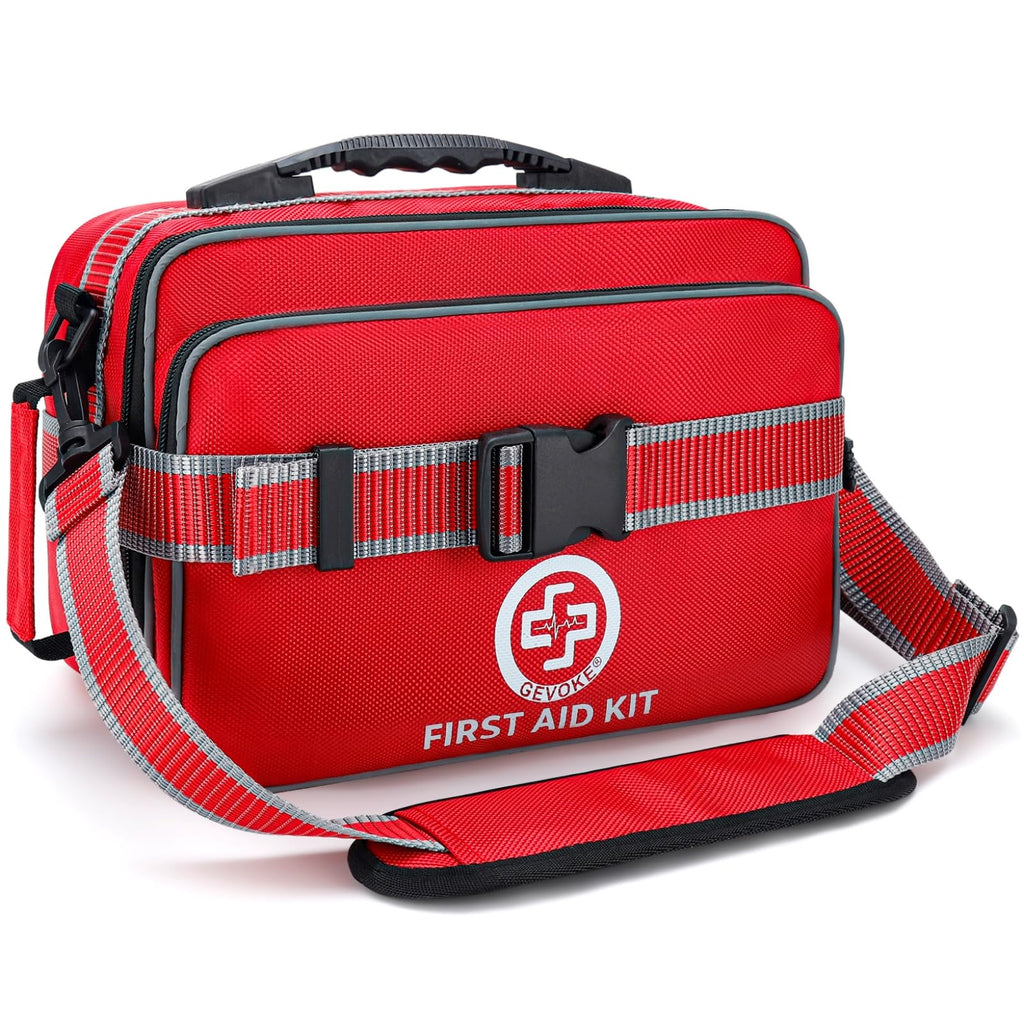 GEVOKE Professional 500 Piece Emergency First Aid Kit for Home Car Travel Camping Truck Hiking Sports Office Vehicle & Outdoor Emergencies - Emergency Medical Kit Large First Aid Kit Survival