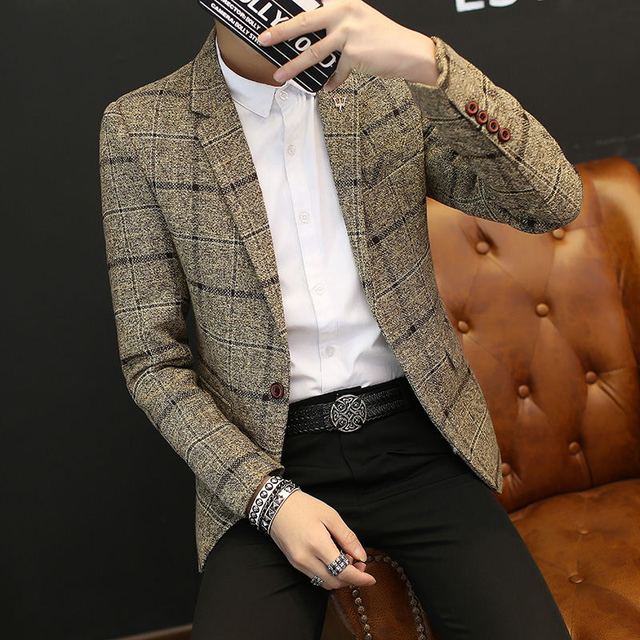 Slim Fit Casual Men's Suit Jacket for Everyday Wear