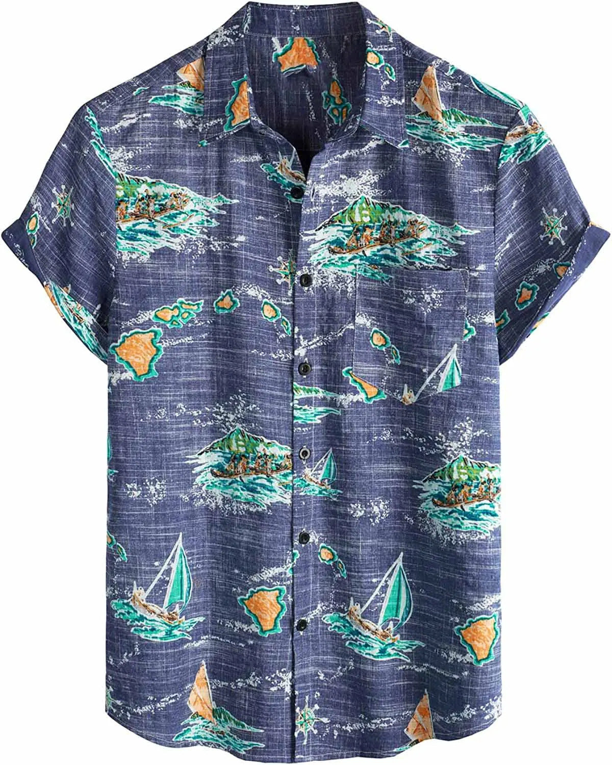 Men's Tropical Hawaiian Short Sleeve Shirt