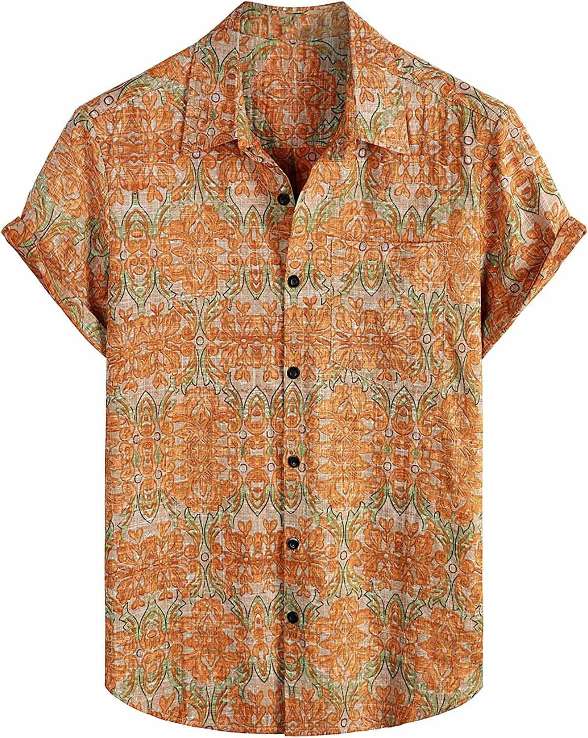 Men's Tropical Hawaiian Short Sleeve Shirt