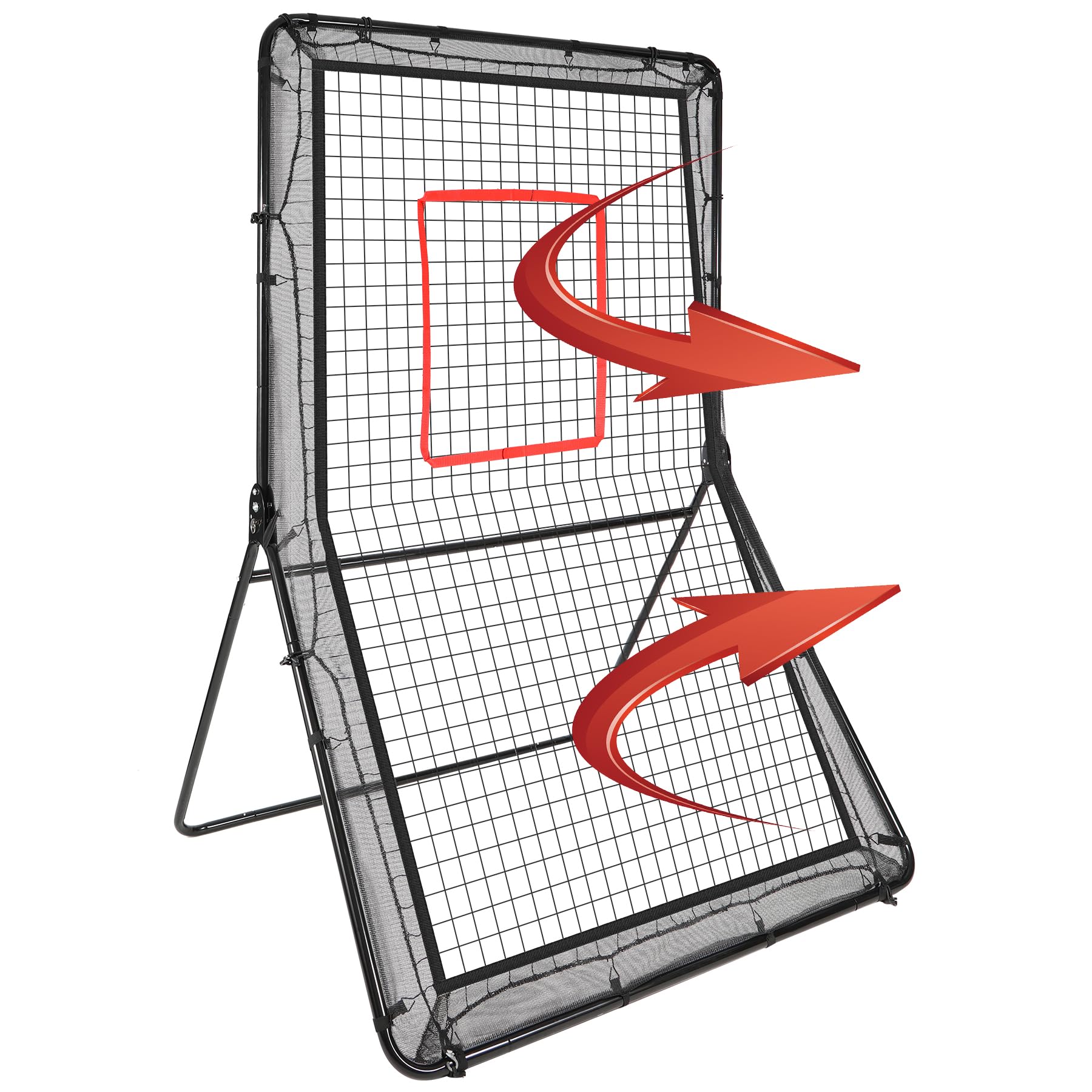 Lineslife Lacrosse Rebounder for Backyard 6x4ft Throwback Net with 5 Bounce Back Rebound Angles Adjustable Target Carry Bag for Lacrosse Baseball Softball Volleyball Tennis Pitching Catching Throwing