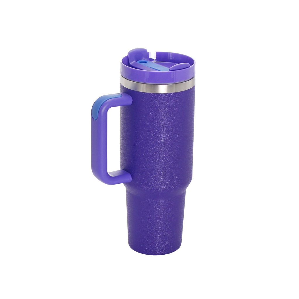 40oz Stainless Steel Travel Mug with Straw & Handle