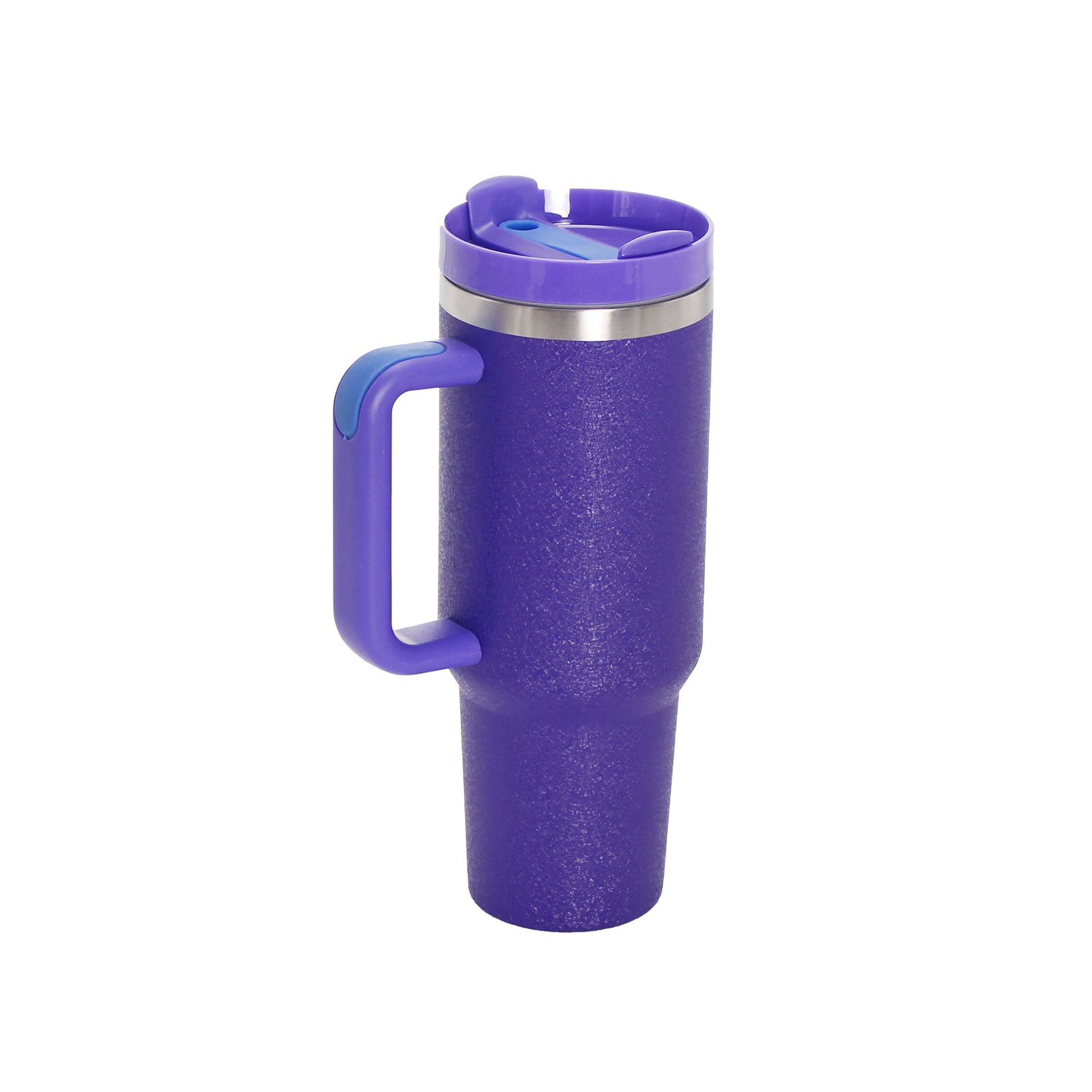 40oz Stainless Steel Travel Mug with Straw & Handle