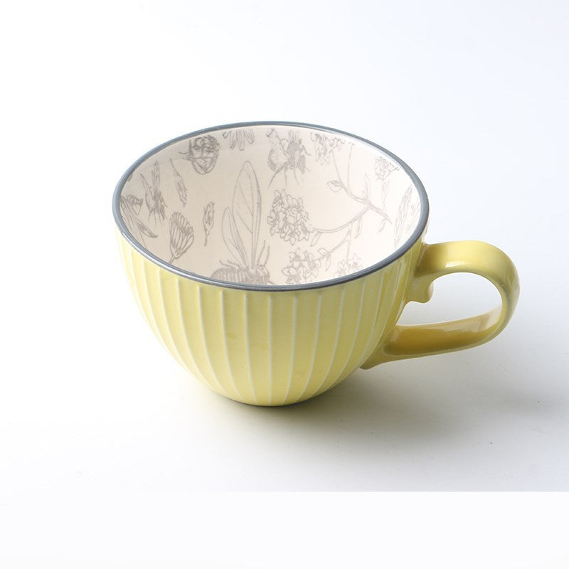 Creative Hand-Painted Ceramic Mug for Breakfast