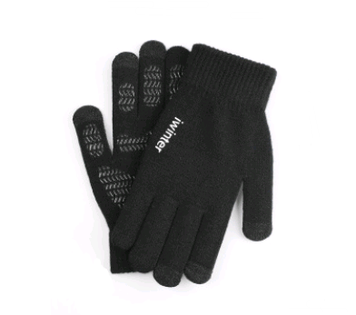 Men's Touchscreen Winter Gloves, Warm Knitted Outdoor Gloves