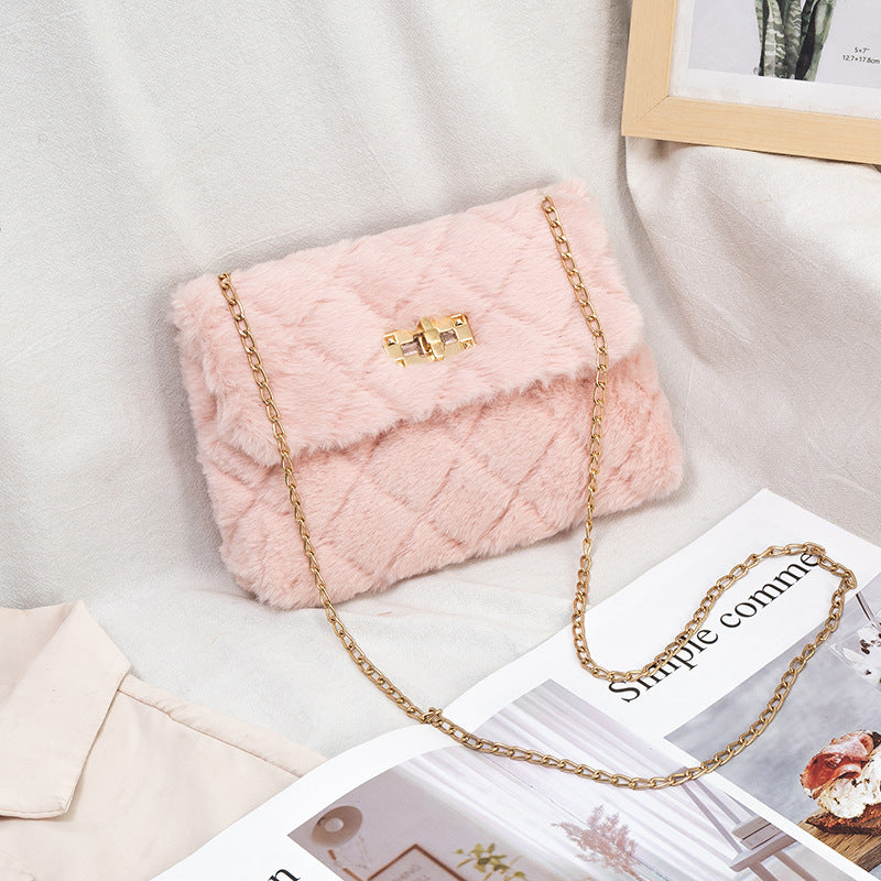 Ladies Fashion Ringer Plush Bag