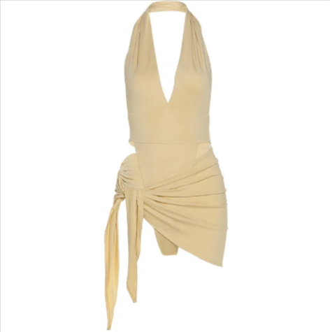 V-Neck Halter Dress